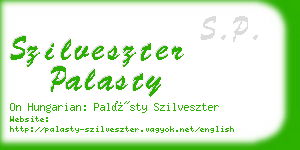 szilveszter palasty business card